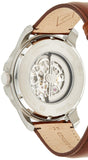 Fossil Grant Automatic Beige Skeleton Dial Brown Leather Strap Watch for Men - ME3099 Authentic Buy Shop Now