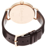 Calvin Klein Even Silver Dial Brown Leather Strap Watch for Men - K7B216G6 Authentic Buy Shop Now