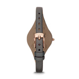 Fossil Georgia Smoke Grey Dial Grey Leather Strap Watch for Women - ES3077 Authentic Buy Shop Now