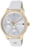 Tommy Hilfiger Brooklyn Quartz White Dial White Leather Strap Watch for Women - 1782018 Authentic Buy Shop Now