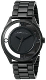 Marc Jacobs Tether Transparent Black Dial Black Steel Strap Watch for Women - MBM3415 Authentic Buy Shop Now