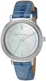 Michael Kors Cinthia Mother of Pearl Dial Blue Leather Strap Watch for Women - MK2661 Authentic Buy Shop Now