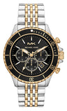 Michael Kors Bayville Chronograph Black Dial Two Tone Steel Strap Watch For Women - MK8872 Authentic Buy Shop Now