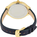 Michael Kors Runway Quartz Gold Dial Blue Leather Strap Watch For Women - MK2285 Authentic Buy Shop Now