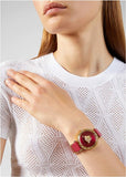 Versace Palazzo Empire Greca Red Dial Red Leather Strap Watch for Women - VEDV00319 Authentic Buy Shop Now