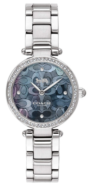 Coach Park Mother of Pearl Blue Dial Silver Steel Strap Watch for Women - 14503224 Authentic Buy Shop Now