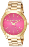 Michael Kors Slim Runway Pink Dial Rose Gold Steel Strap Watch for Women - MK3264 Authentic Buy Shop Now