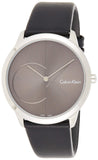 Calvin Klein Minimal Black Dial Black Leather Strap Watch for Men - K3M211C3 Authentic Buy Shop Now