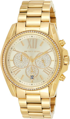 Michael Kors Bradshaw Quartz Gold Dial Gold Steel Strap Watch For Women - MK6538 Authentic Buy Shop Now