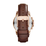 Fossil Grant Chronograph White Dial Brown Leather Strap Watch for Men - FS4991 Authentic Buy Shop Now