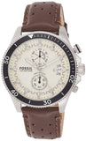 Fossil Wakefield Chronograph White Dial Brown Leather Strap Watch for Men - CH2943 Authentic Buy Shop Now