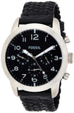 Fossil Pilot 54 Chronograph Black Dial Black Leather Strap Watch for Men - FS5181 Authentic Buy Shop Now