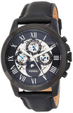 Fossil Grant Automatic Black Dial Black Leather Strap Watch for Men - ME3028 Authentic Buy Shop Now