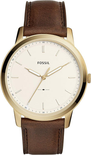 Fossil The Minimalist White Dial Brown Leather Strap Watch for Men - FS5397 Authentic Buy Shop Now