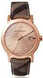 Burberry The City Rose Gold Dial Brown Leather Strap Watch for Women - BU9040 Authentic Buy Shop Now