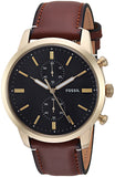 Fossil Townsman Chronograph Black Dial Brown Leather Strap Watch for Men - FS5338 Authentic Buy Shop Now