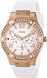 Guess Diamonds White Dial White Rubber Strap Watch For Women - W0426L1 Authentic Buy Shop Now