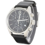 Calvin Klein Masculine Chronograph Black Dial Black Leather Strap Watch for Men - K2H27102 Authentic Buy Shop Now