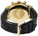 Emporio Armani Luigi Chronograph Black Dial Black Leather Watch For Men - AR1917 Authentic Buy Shop Now