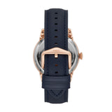 Fossil Townsman Automatic White Dial Navy Blue Leather Strap Watch for Men - ME3171 Authentic Buy Shop Now