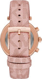Michael Kors Parker Chronograph White Dial Pink Leather Strap Watch For Women - MK6935 Authentic Buy Shop Now