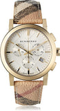 Burberry The City White Dial Haymarket Beige Leather Strap Watch for Women - BU9752 Authentic Buy Shop Now