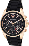 Emporio Armani Sigma Chronograph Black Dial Black SIlicon Strap Watch For Men - AR6066 Authentic Buy Shop Now