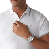 Michael Kors Lexington Silver Dial Silver Steel Strap Watch for Men - MK8405 Authentic Buy Shop Now
