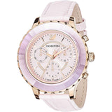 Swarovski Octea Lux Chrono Pink Dial Pink Leather Strap Watch for Women - 5452501 Authentic Buy Shop Now