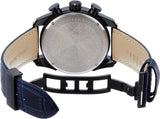 Versace V-Ray Chronograph Quartz Blue Dial Black Leather Strap Watch For Men - VEDB00418 Authentic Buy Shop Now