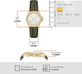 Michael Kors Mini Everest Crystals White Dial Green Leather Strap Watch for Women - MK4720 Authentic Buy Shop Now