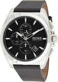 Hugo Boss Grandmaster Chronograph Black Dial Black Leather Strap Watch for Men - 1513881 Authentic Buy Shop Now