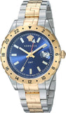 Versace Hellenyium GMT Blue Dial Two Tone Steel Strap Watch for Men - V11060017 Authentic Buy Shop Now