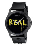 Gucci G Timeless Ghost Black Dial Black Rubber Strap Unisex Watch - YA1264017 Authentic Buy Shop Now