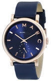 Marc Jacobs Baker Navy Blue Dial Navy Blue Leather Strap Watch for Women - MBM1329 Authentic Buy Shop Now