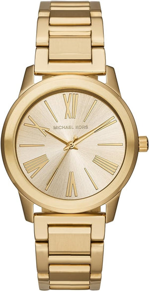 Michael Kors Hartman Quartz Gold Dial Gold Steel Strap Watch For Women - MK3490 Authentic Buy Shop Now
