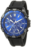 Fossil Garrett Chronograph Blue Dial Black Rubber Strap Watch for Men - FS5695 Authentic Buy Shop Now