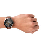 Fossil Townsman Automatic Skeleton Black Dial Brown Leather Strap Watch for Men - ME3181 Authentic Buy Shop Now