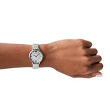 Emporio Armani Kappa Mother of Pearl Dial Silver Steel Watch For Women - AR2507 Authentic Buy Shop Now