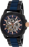 Fossil Modern Machine Automatic Skeleton Blue Dial Two Tone Steel Strap Watch for Men - ME3133 Authentic Buy Shop Now