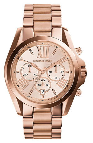 Michael Kors Bradshaw Rose Gold Dial Rose Gold Steel Strap Watch for Women - MK5503 Authentic Buy Shop Now