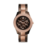 Fossil Stella Multifunction Brown Dial Two Tone Steel Strap Watch for Women - ES4079 Authentic Buy Shop Now