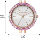 Michael Kors Darci Pave Silver Dial Rose Gold Steel Strap Watch For Women - MK4517 Authentic Buy Shop Now