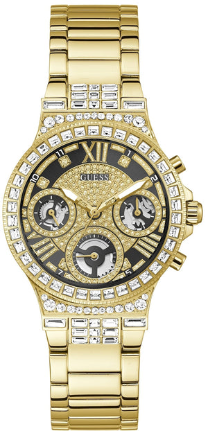 Guess Moonlight Diamonds Gold Dial Gold Steel Strap Watch for Women - GW0320L5 Authentic Buy Shop Now