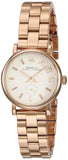 Marc Jacobs Baker White Dial Rose Gold Steel Strap Watch for Women - MBM3248 Authentic Buy Shop Now