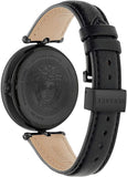 Versace Palazzo Empire Black Dial Black Leather Strap Watch for Women - VCO050017 Authentic Buy Shop Now