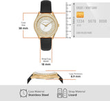Michael Kors Harlowe Analog White Dial Black Leather Strap Watch For Women - MK2988 Authentic Buy Shop Now