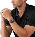Michael Kors Lennox Chronograph Black Dial Grey Steel Strap Watch For Men - MK9118 Authentic Buy Shop Now