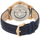 Fossil Grant Automatic Skeleton Blue Dial Blue Leather Strap Watch for Men - ME3102 Authentic Buy Shop Now