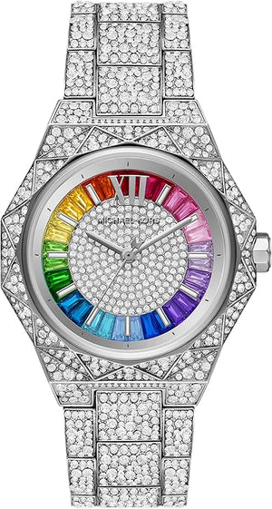 Michael Kors Raquel Three-Hand Crystals Silver Dial Silver Steel Strap Watch For Women - MK7365LE Authentic Buy Shop Now